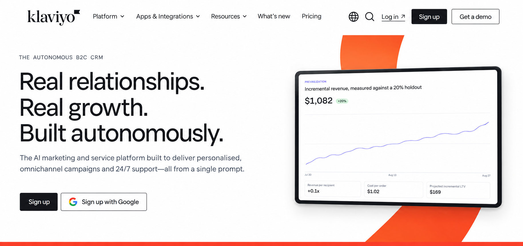 Klaviyo dashboard showing eCommerce email flows