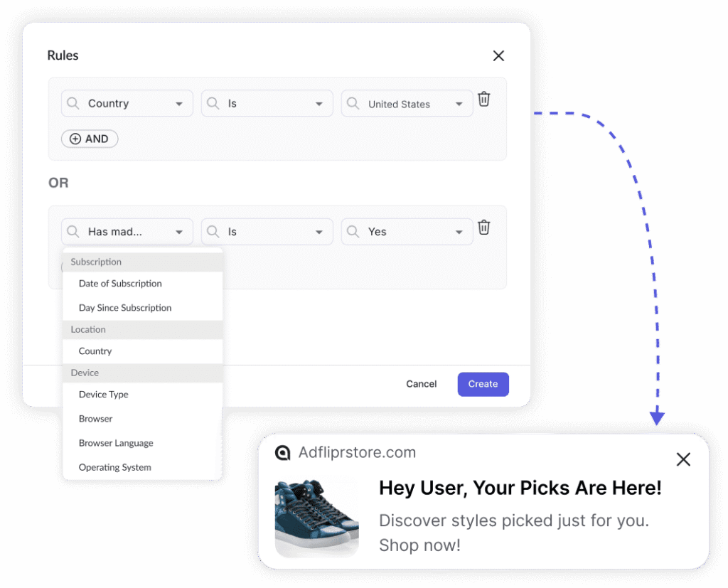 Web Push Notification Smart Rules